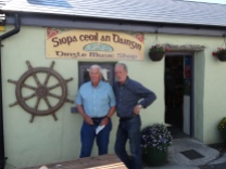 Dad and Michael, owner of Dingle's best music shop